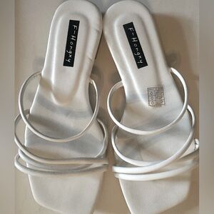 White PU Sandals